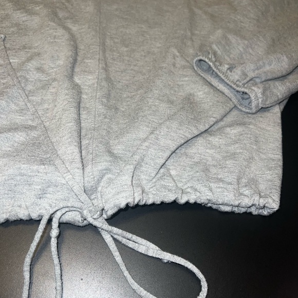 Aerie Soft Grey Hoodie with drawstrings GUC Size Medium - Picture 2 of 5
